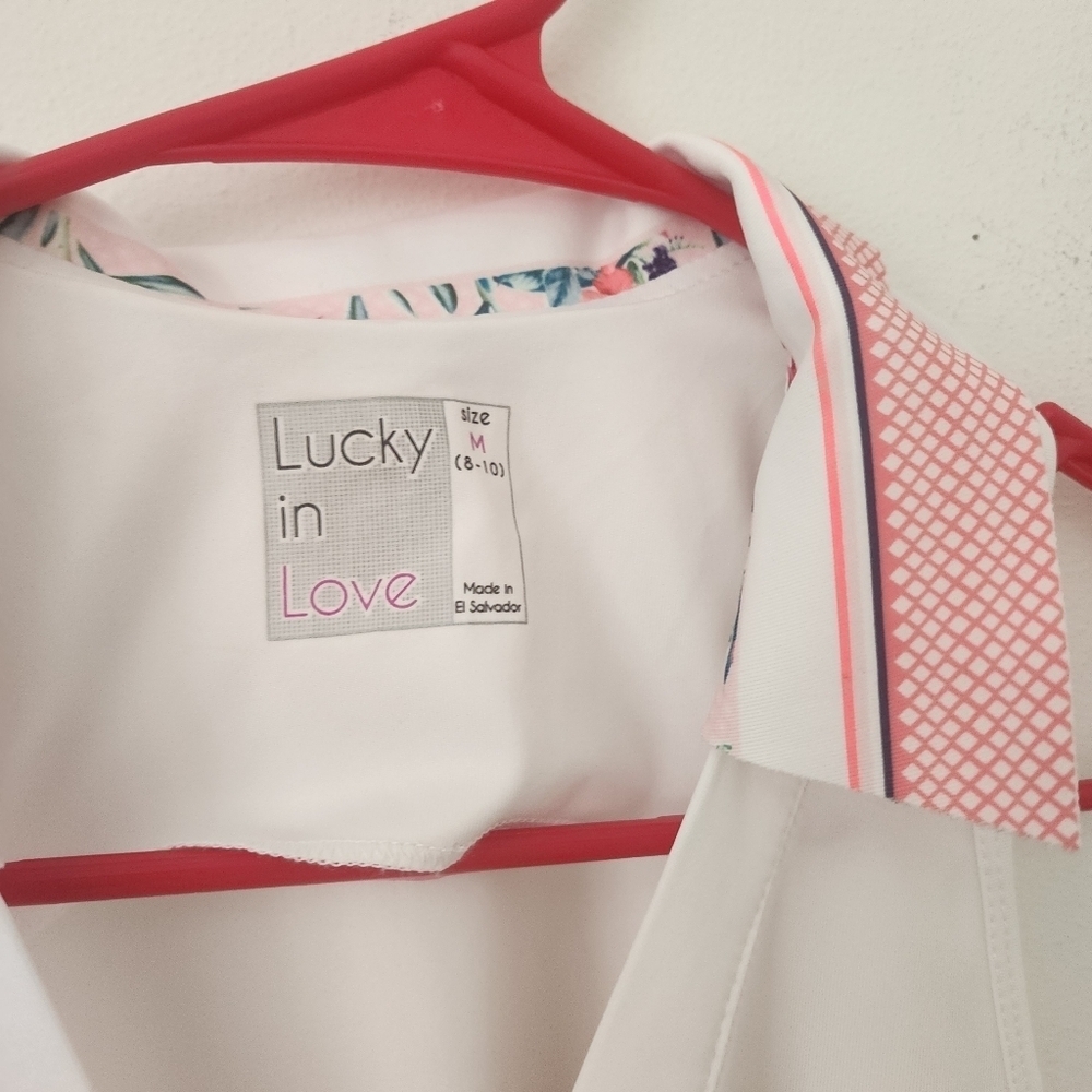 Lucky in Love Sleeveless Collared Tennis / Golf top Size Medium - Picture 11 of 11